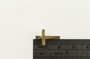14K Vintage Diamond Cross Christian Faith Charm/Pendant Yellow Gold