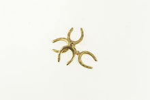 Load image into Gallery viewer, 14K Horse Shoe Cluster Good Luck Lucky Charm/Pendant Yellow Gold