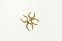 Load image into Gallery viewer, 14K Horse Shoe Cluster Good Luck Lucky Charm/Pendant Yellow Gold
