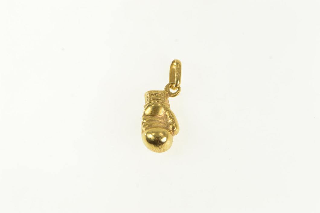 14K Puffy 3D Boxing Glove Martial Arts MMA Charm/Pendant Yellow Gold