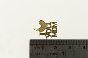 14K I Love You Mom Mother Mother's Day Charm/Pendant Yellow Gold