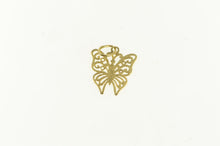 Load image into Gallery viewer, 14K Diamond Cut Butterfly Change Symbol Vintage Charm/Pendant Yellow Gold