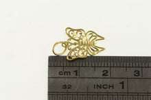 Load image into Gallery viewer, 14K Diamond Cut Butterfly Change Symbol Vintage Charm/Pendant Yellow Gold