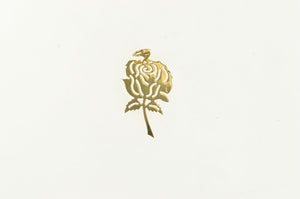 14K Rose Cut Out Flower Anniversary Valentine Charm/Pendant Yellow Gold