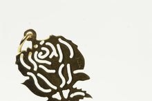 Load image into Gallery viewer, 14K Rose Cut Out Flower Anniversary Valentine Charm/Pendant Yellow Gold