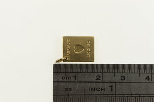 14K Articulated Marriage License State of Bliss Charm/Pendant Yellow Gold
