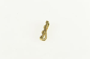 14K Vintage Diamond Squared Tiered Bar Charm/Pendant Yellow Gold