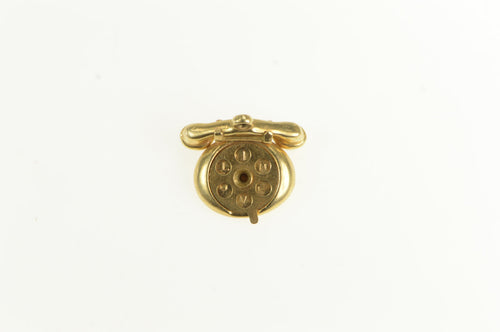 14K 3D Articulated Rotary Dial Love Valentine Charm/Pendant Yellow Gold
