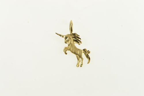 14K Unicorn Mystical Creature Unique Symbol Charm/Pendant Yellow Gold