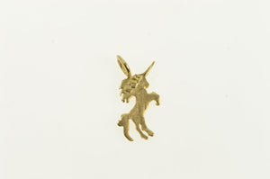 14K Unicorn Mystical Creature Unique Symbol Charm/Pendant Yellow Gold