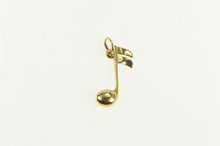 Load image into Gallery viewer, 14K Music 16th Sixteenth Note Musician 3D Vintage Charm/Pendant Yellow Gold