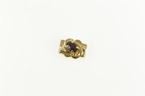 14K Victorian Inspired Garnet Slide Bracelet Charm/Pendant Yellow Gold