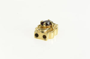 14K Victorian Inspired Garnet Slide Bracelet Charm/Pendant Yellow Gold