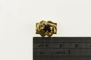 14K Victorian Inspired Garnet Slide Bracelet Charm/Pendant Yellow Gold