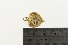Load image into Gallery viewer, 14K San Francisco California Retro Heart Travel Charm/Pendant Yellow Gold