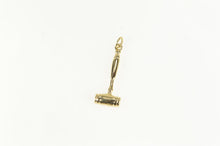 Load image into Gallery viewer, 14K 3D Gavel Justice Symbol Judge Lawyer Charm/Pendant Yellow Gold