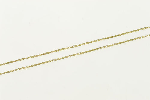 9K 0.6mm Rolling Classic Cable Link Chain Charm/Pendant 16.25