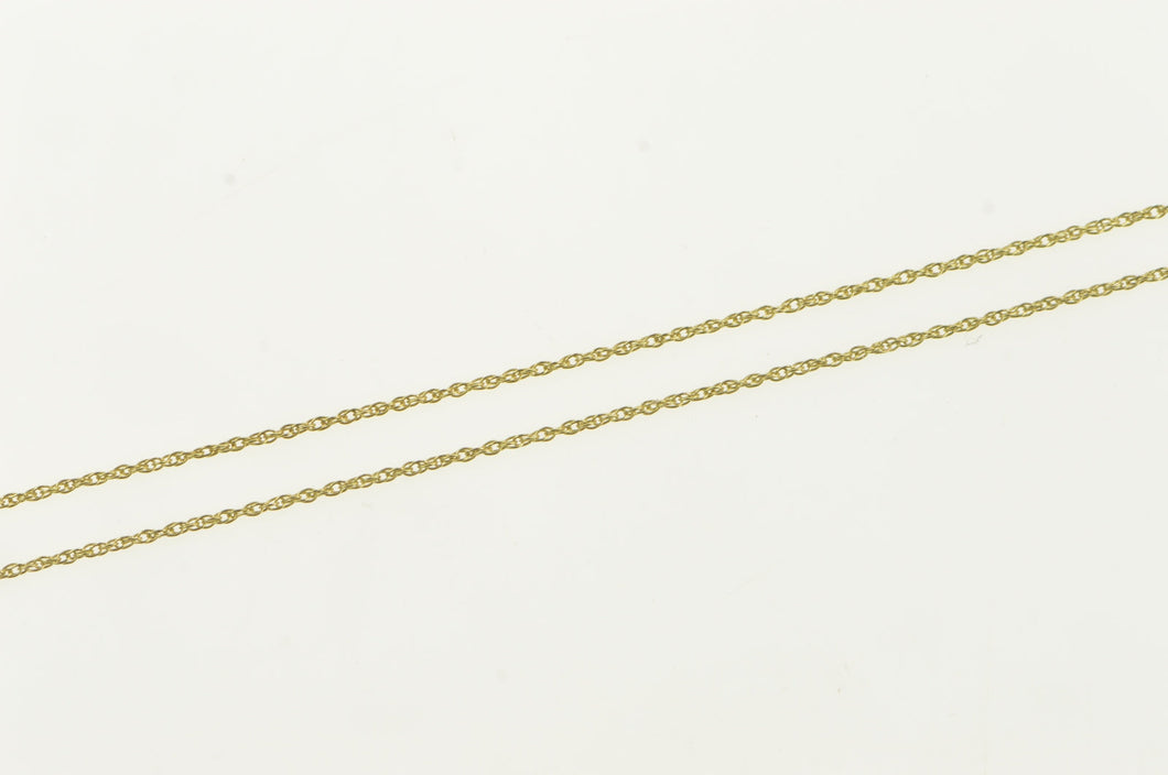 9K 0.6mm Rolling Classic Cable Link Chain Charm/Pendant 16.25