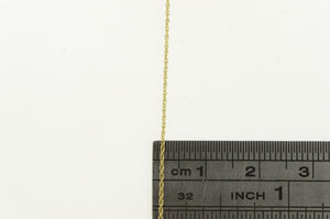 9K 0.6mm Rolling Classic Cable Link Chain Charm/Pendant 16.25" Yellow Gold