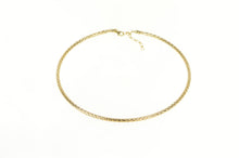 Load image into Gallery viewer, 14K 3.3mm Woven Mesh Hollow Chain Link Necklace 16.5-18.25&quot; Yellow Gold