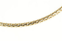 Load image into Gallery viewer, 14K 3.3mm Woven Mesh Hollow Chain Link Necklace 16.5-18.25&quot; Yellow Gold