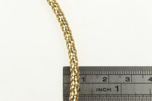 Load image into Gallery viewer, 14K 3.3mm Woven Mesh Hollow Chain Link Necklace 16.5-18.25&quot; Yellow Gold