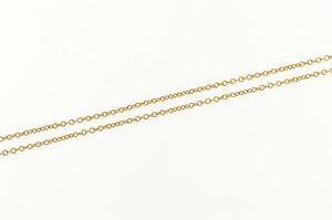10K 1.1mm Cable Chain Classic Simple Vintage Necklace 18" Yellow Gold