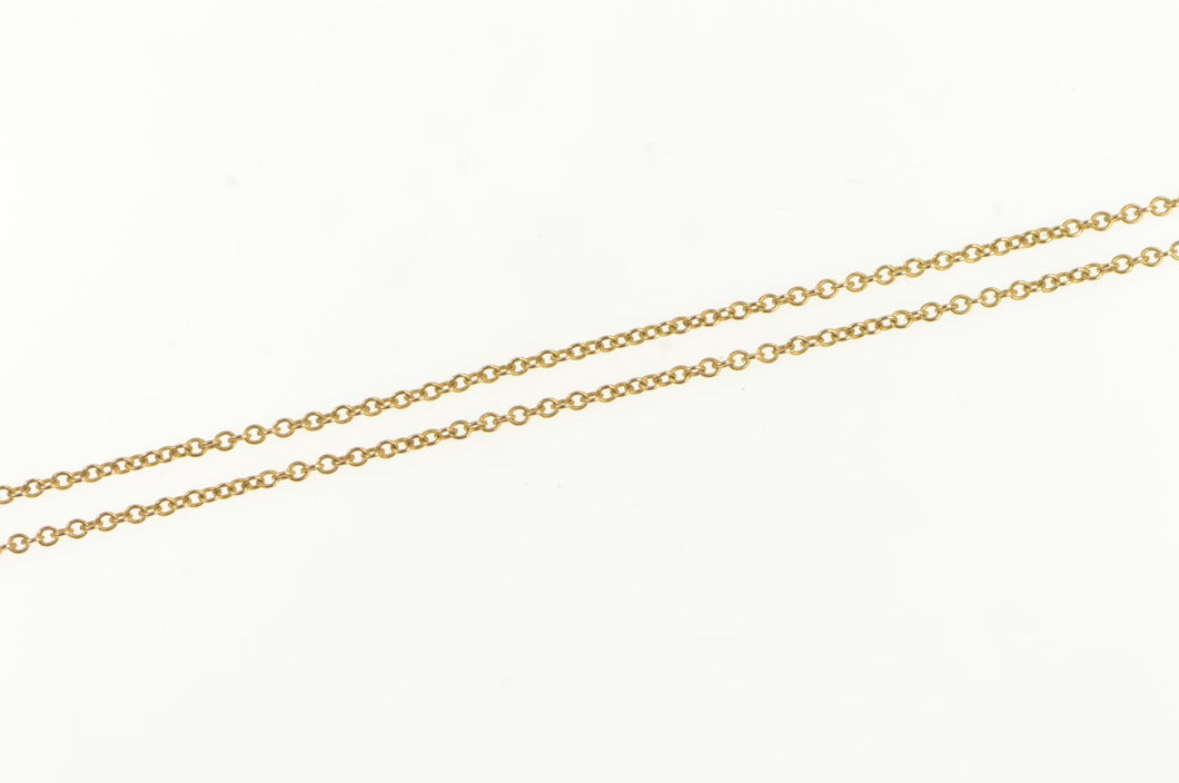 10K 1.1mm Cable Chain Classic Simple Vintage Necklace 18