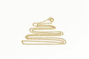 10K 1.1mm Cable Chain Classic Simple Vintage Necklace 18" Yellow Gold