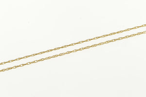 14K 0.9mm Rolling Cable Link Vintage Chain Necklace 26.75" Yellow Gold