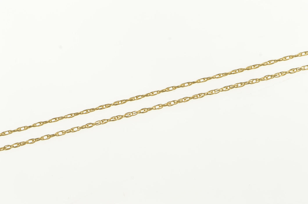 14K 0.9mm Rolling Cable Link Vintage Chain Necklace 26.75