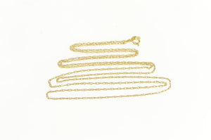 14K 0.9mm Rolling Cable Link Vintage Chain Necklace 26.75" Yellow Gold