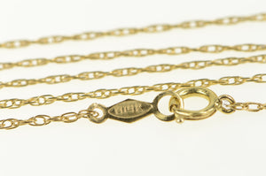 14K 0.9mm Rolling Cable Link Vintage Chain Necklace 26.75" Yellow Gold