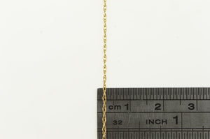 14K 0.9mm Rolling Cable Link Vintage Chain Necklace 26.75" Yellow Gold