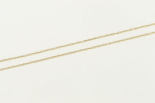10K 0.4mm Cable Link Rolling Simple Chain Necklace 18.25
