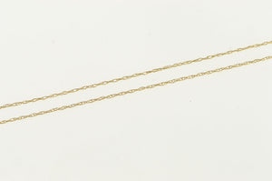 10K 0.4mm Cable Link Rolling Simple Chain Necklace 18.25" Yellow Gold