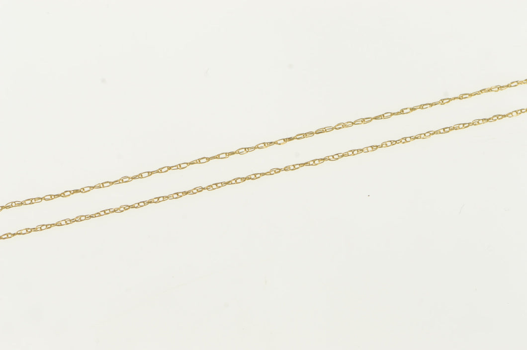 10K 0.4mm Cable Link Rolling Simple Chain Necklace 18.25