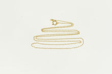 Load image into Gallery viewer, 10K 0.4mm Cable Link Rolling Simple Chain Necklace 18.25&quot; Yellow Gold