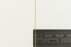 10K 0.4mm Cable Link Rolling Simple Chain Necklace 18.25" Yellow Gold