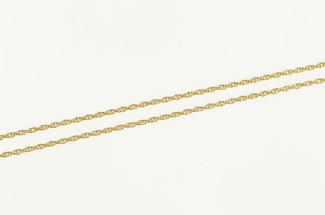14K 0.9mm Cable Link Rolling Twist Spiral Chain Necklace 18