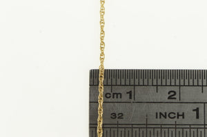14K 0.9mm Cable Link Rolling Twist Spiral Chain Necklace 18" Yellow Gold