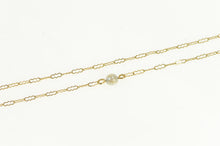 Load image into Gallery viewer, 14K 3.2mm Pearl Beaded Scalloped Chain Necklace 16.25&quot; Yellow Gold