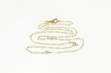 Load image into Gallery viewer, 14K 3.2mm Pearl Beaded Scalloped Chain Necklace 16.25&quot; Yellow Gold