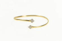 Load image into Gallery viewer, 14K Diamond Heart Love Symbol Valentine Bangle Bracelet 7&quot; Yellow Gold