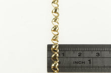 Load image into Gallery viewer, 14K Retro Puffy Heart Link Valentine Chain Bracelet 7&quot; Yellow Gold