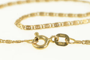 14K Squared Spiral Flat Link Fancy Chain Bracelet 7" Yellow Gold