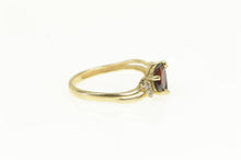 Load image into Gallery viewer, 14K Pear Garnet Diamond Cluster Accent Bypass Ring Yellow Gold