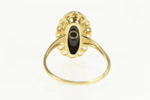 Load image into Gallery viewer, 14K Oval Black Onyx Diamond Accent Vintage Ring Yellow Gold