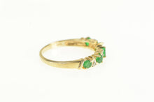 Load image into Gallery viewer, 14K Emerald Diamond Classic Vintage Wedding Band Ring Yellow Gold