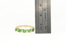 Load image into Gallery viewer, 14K Emerald Diamond Classic Vintage Wedding Band Ring Yellow Gold